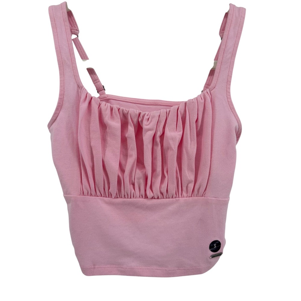 Hollister Pink Ruffled Tank Top